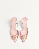 VLOGO SIGNATURE SLINGBACK PUMP IN LAMINATED NAPPA LEATHER 80MM - Image 4